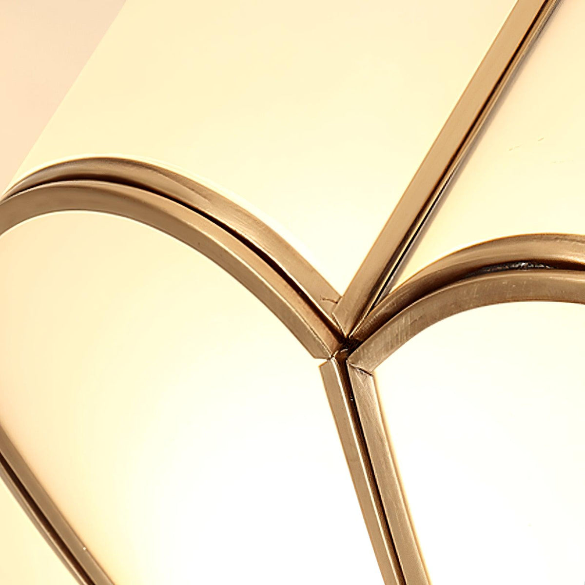 Brass Finish Frosted Glass Ceiling Light With Flower Shape