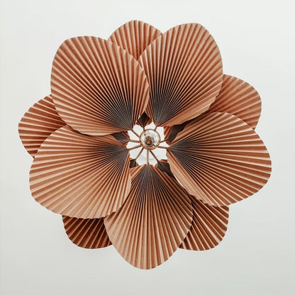 Pendant Lamp With Warm Glow Lyra Pleated Leaf Lotus