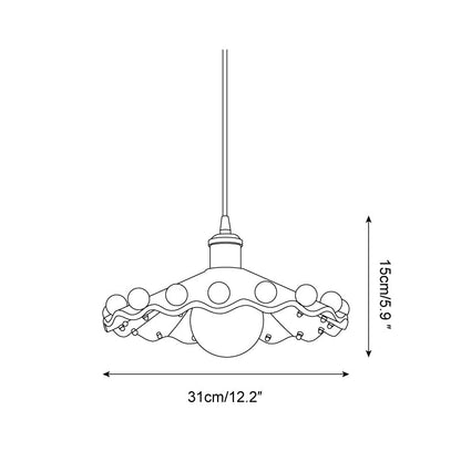 Cozy Glow Pendant Light For Curved Ceramic Shade