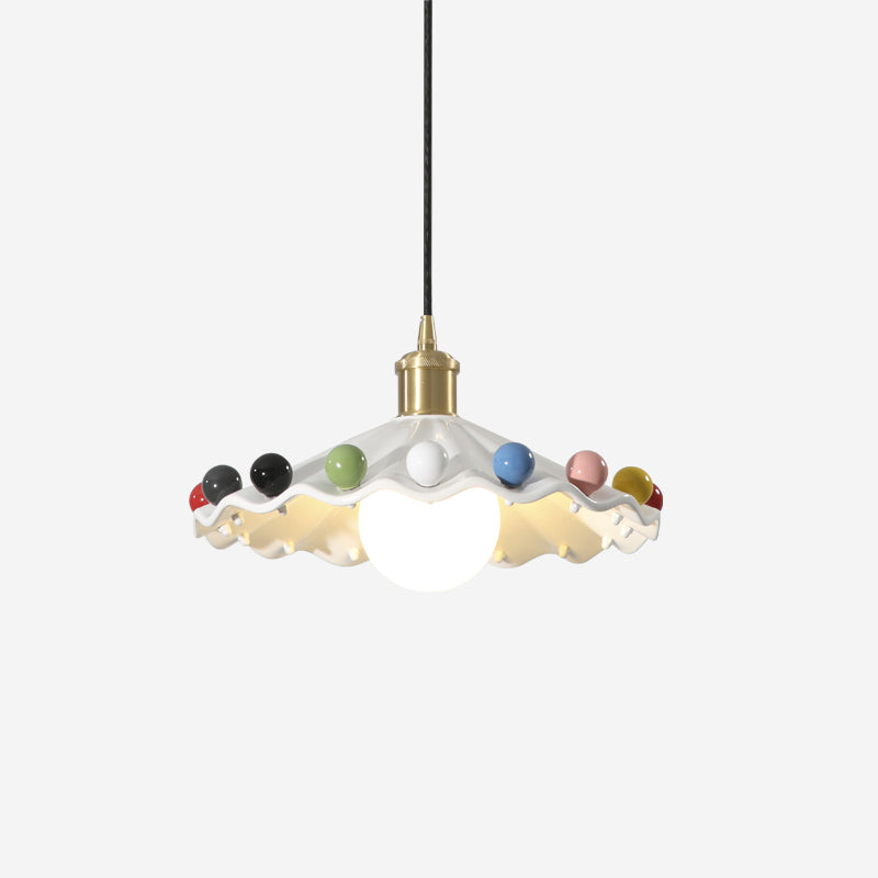 Cozy Glow Pendant Light For Curved Ceramic Shade