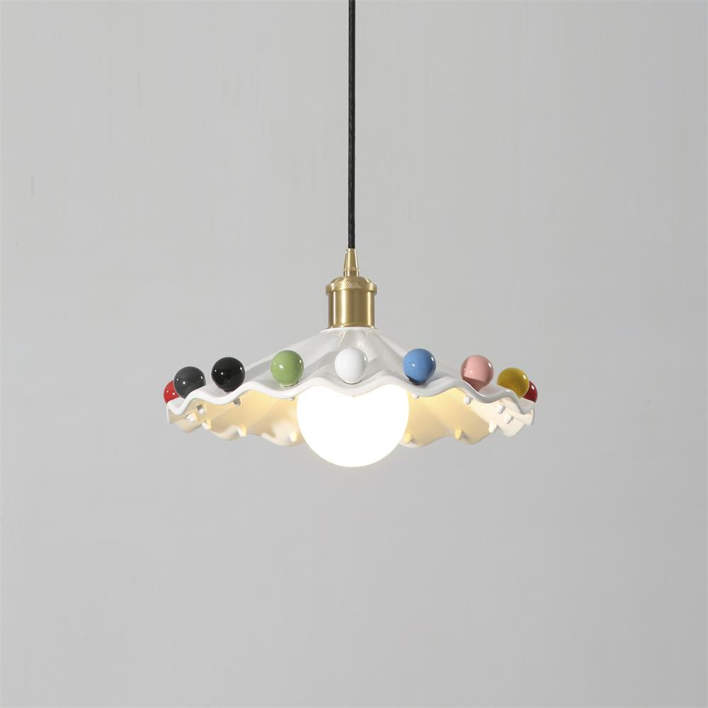 Cozy Glow Pendant Light For Curved Ceramic Shade