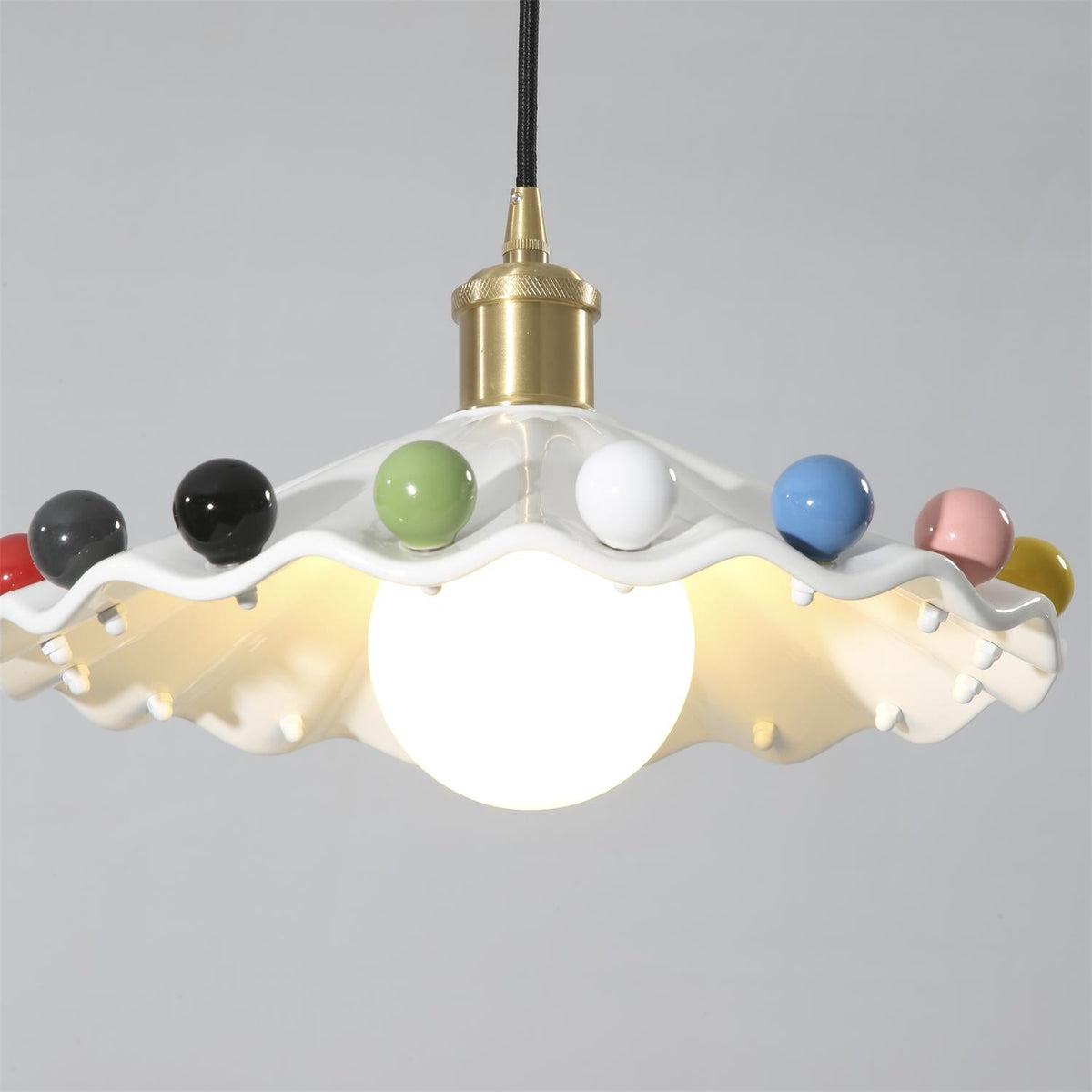 Cozy Glow Pendant Light For Curved Ceramic Shade