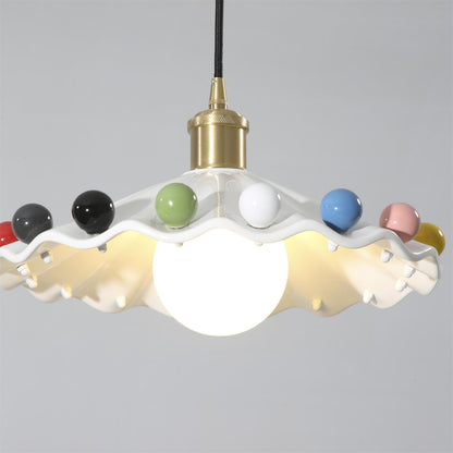 Cozy Glow Pendant Light For Curved Ceramic Shade