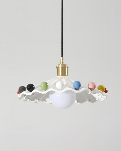 Cozy Glow Pendant Light For Curved Ceramic Shade
