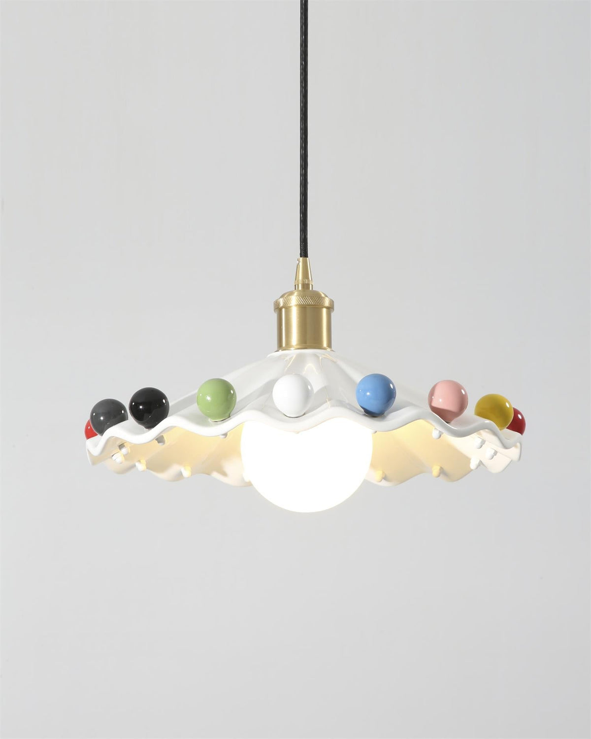 Cozy Glow Pendant Light For Curved Ceramic Shade