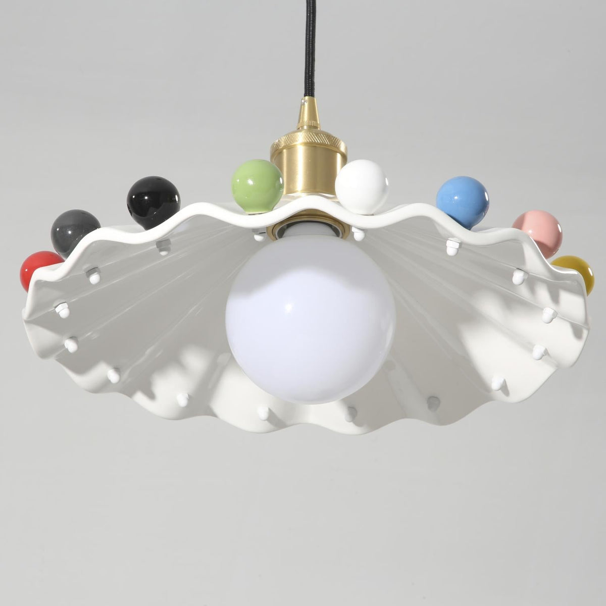 Cozy Glow Pendant Light For Curved Ceramic Shade