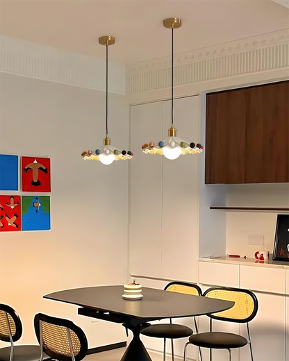 Cozy Glow Pendant Light For Curved Ceramic Shade
