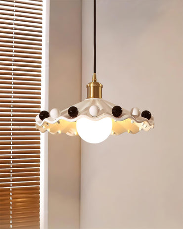 Cozy Glow Pendant Light For Curved Ceramic Shade