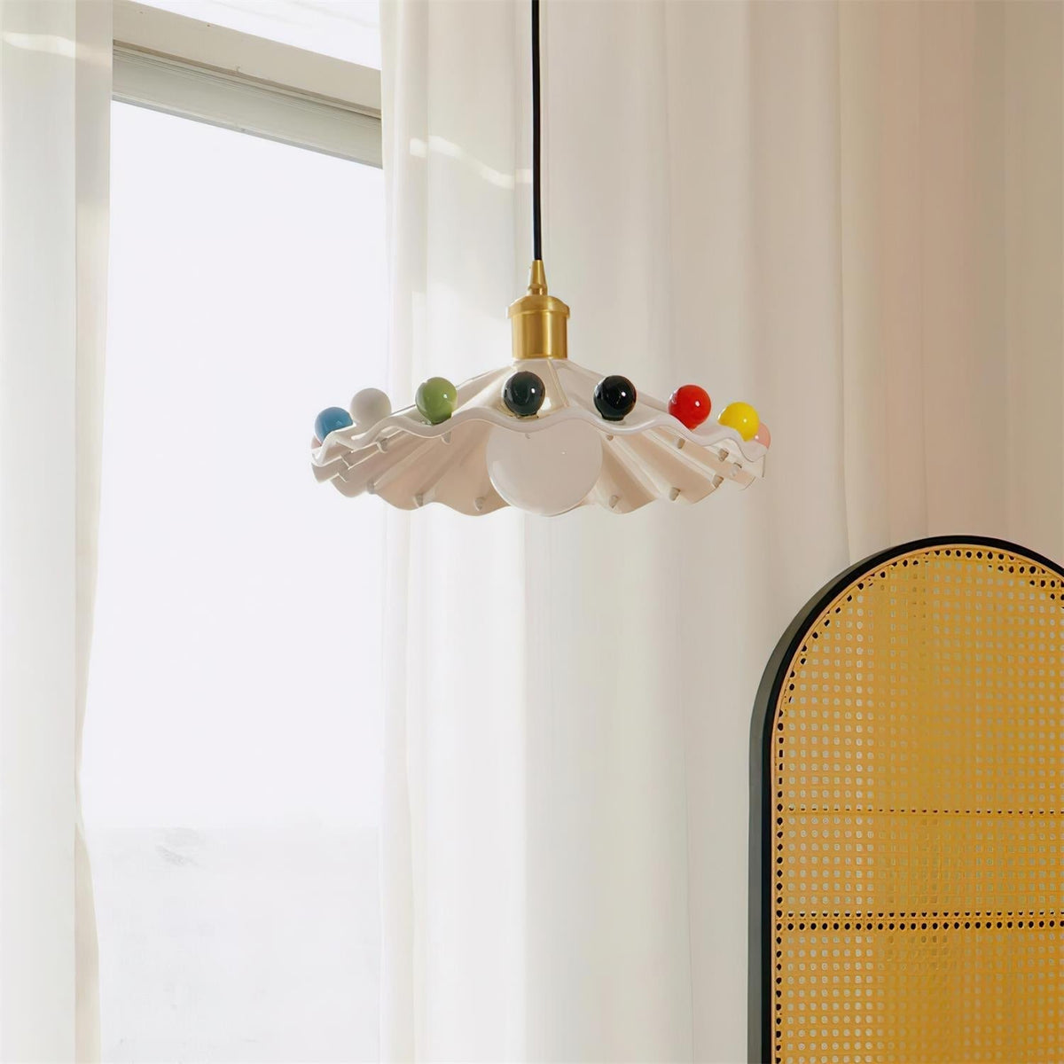 Cozy Glow Pendant Light For Curved Ceramic Shade