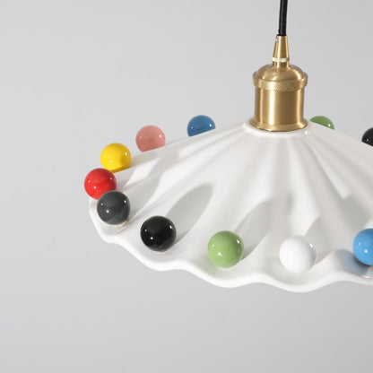 Cozy Glow Pendant Light For Curved Ceramic Shade