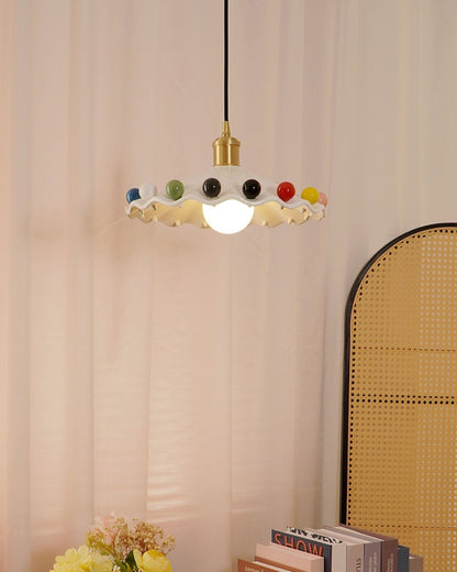 Cozy Glow Pendant Light For Curved Ceramic Shade