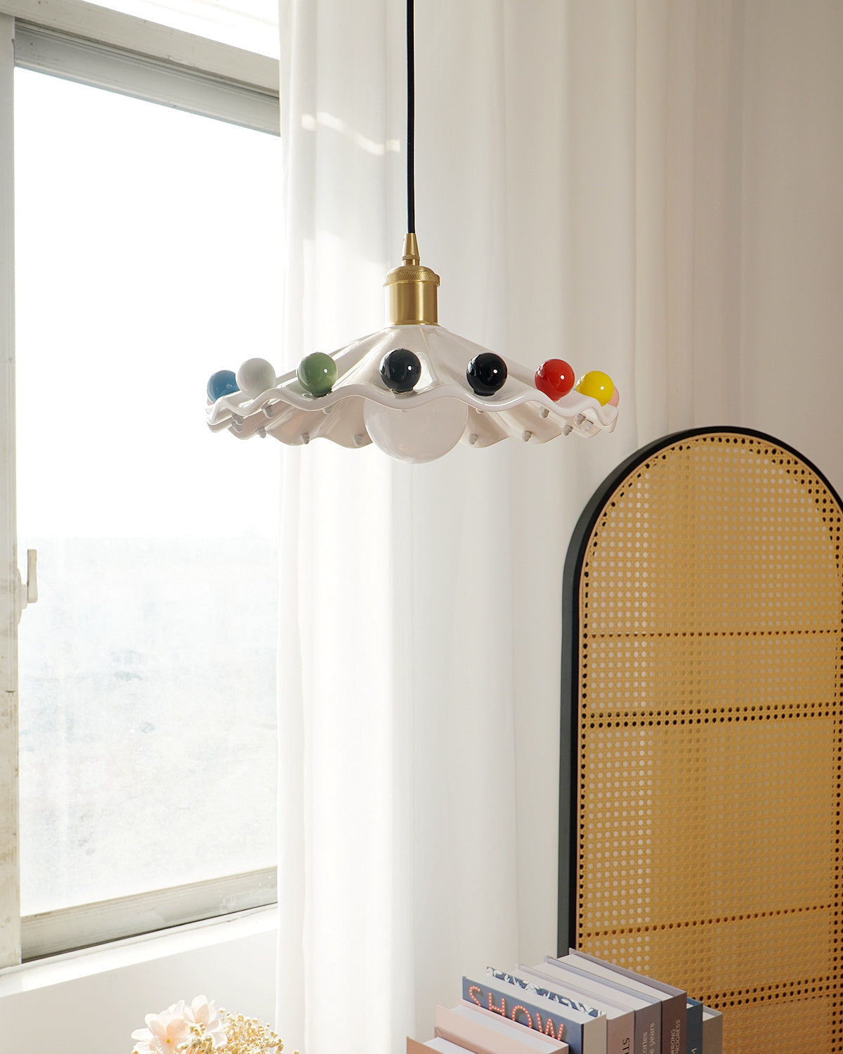 Cozy Glow Pendant Light For Curved Ceramic Shade