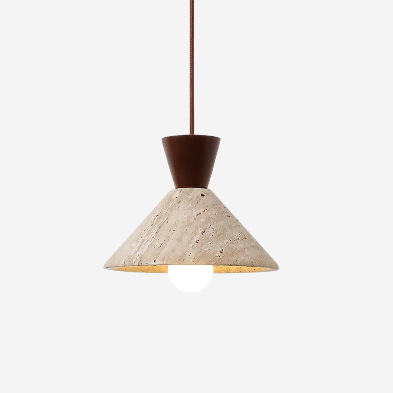Pendant Light Elegant Travertine Wood