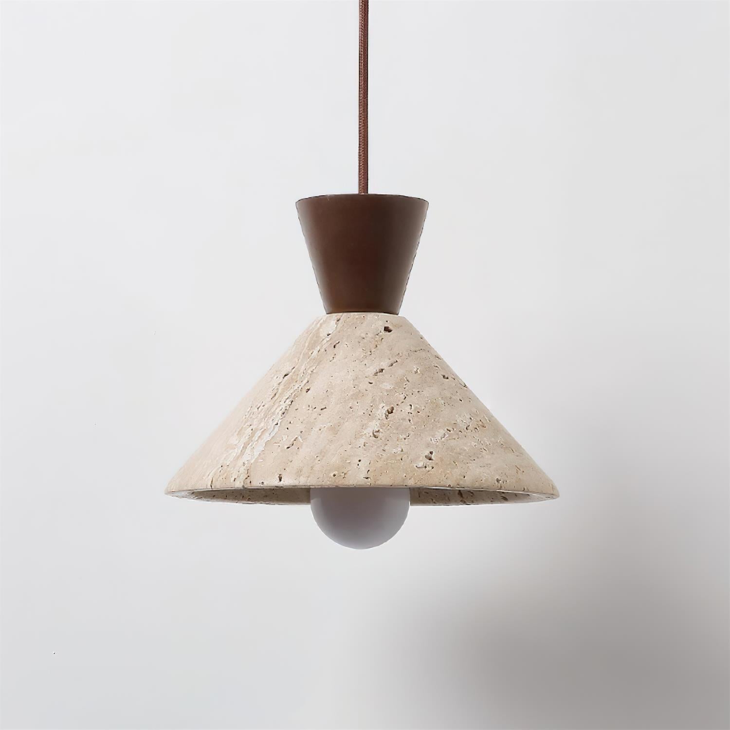 Pendant Light Elegant Travertine Wood
