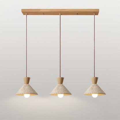 Pendant Light Elegant Travertine Wood