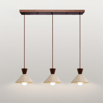 Pendant Light Elegant Travertine Wood