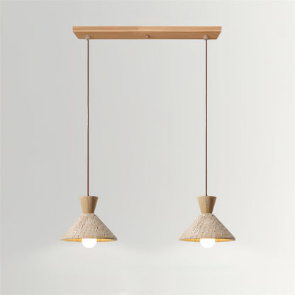 Pendant Light Elegant Travertine Wood