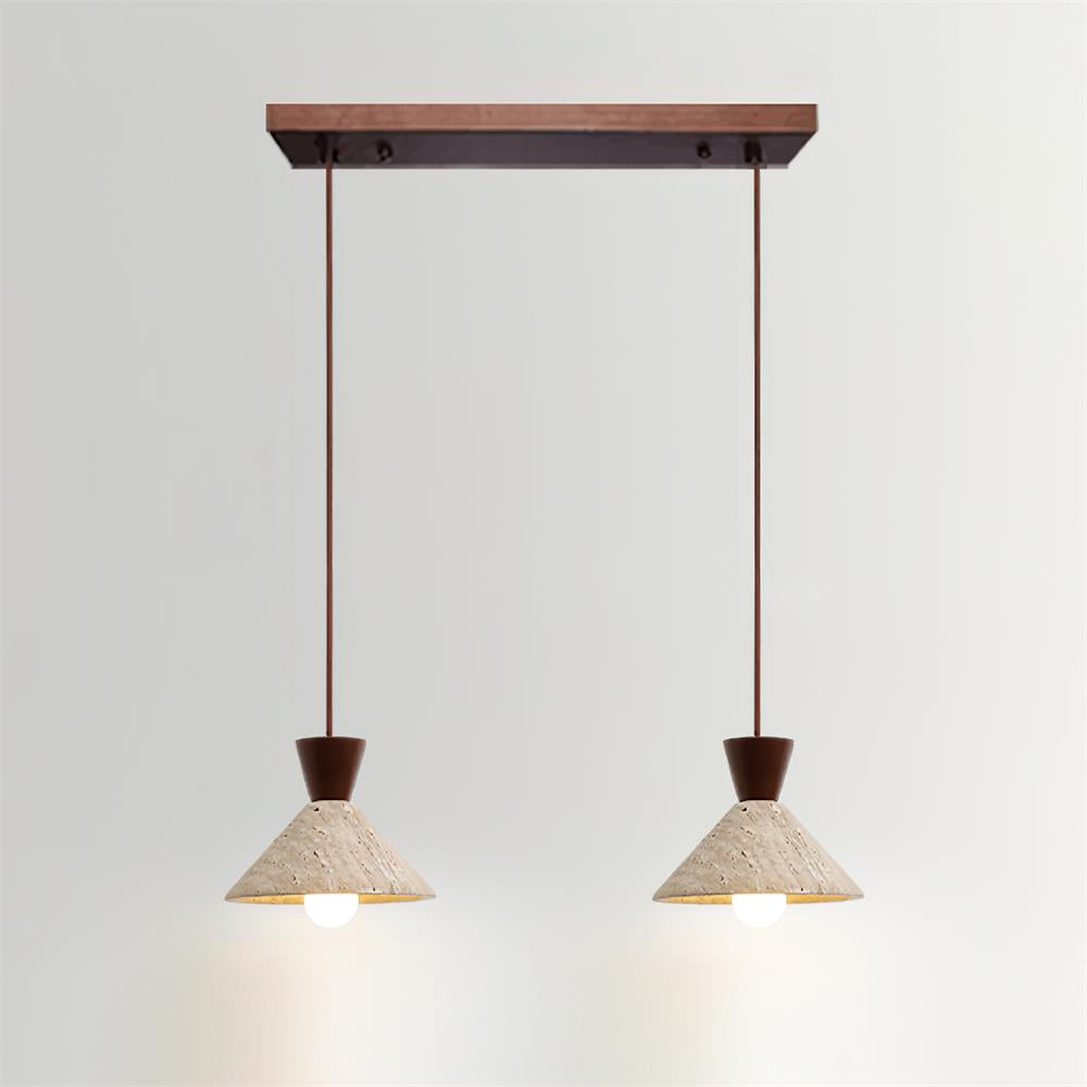 Pendant Light Elegant Travertine Wood