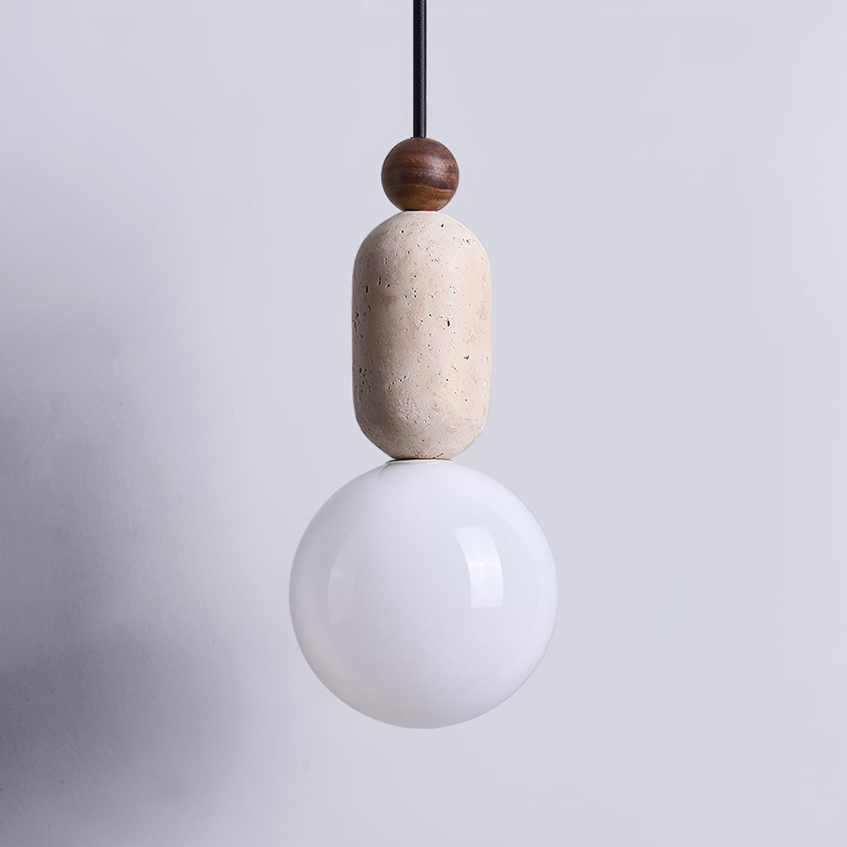 Ambient Warm Glow Pendant Light With Travertine