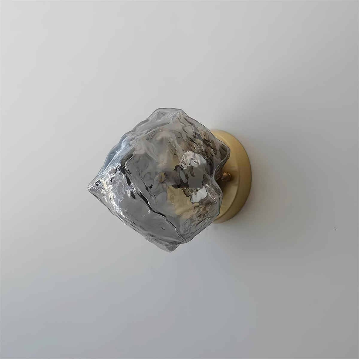 Brass Body G9 Socket Damp Rated Amber Glass Wall Light