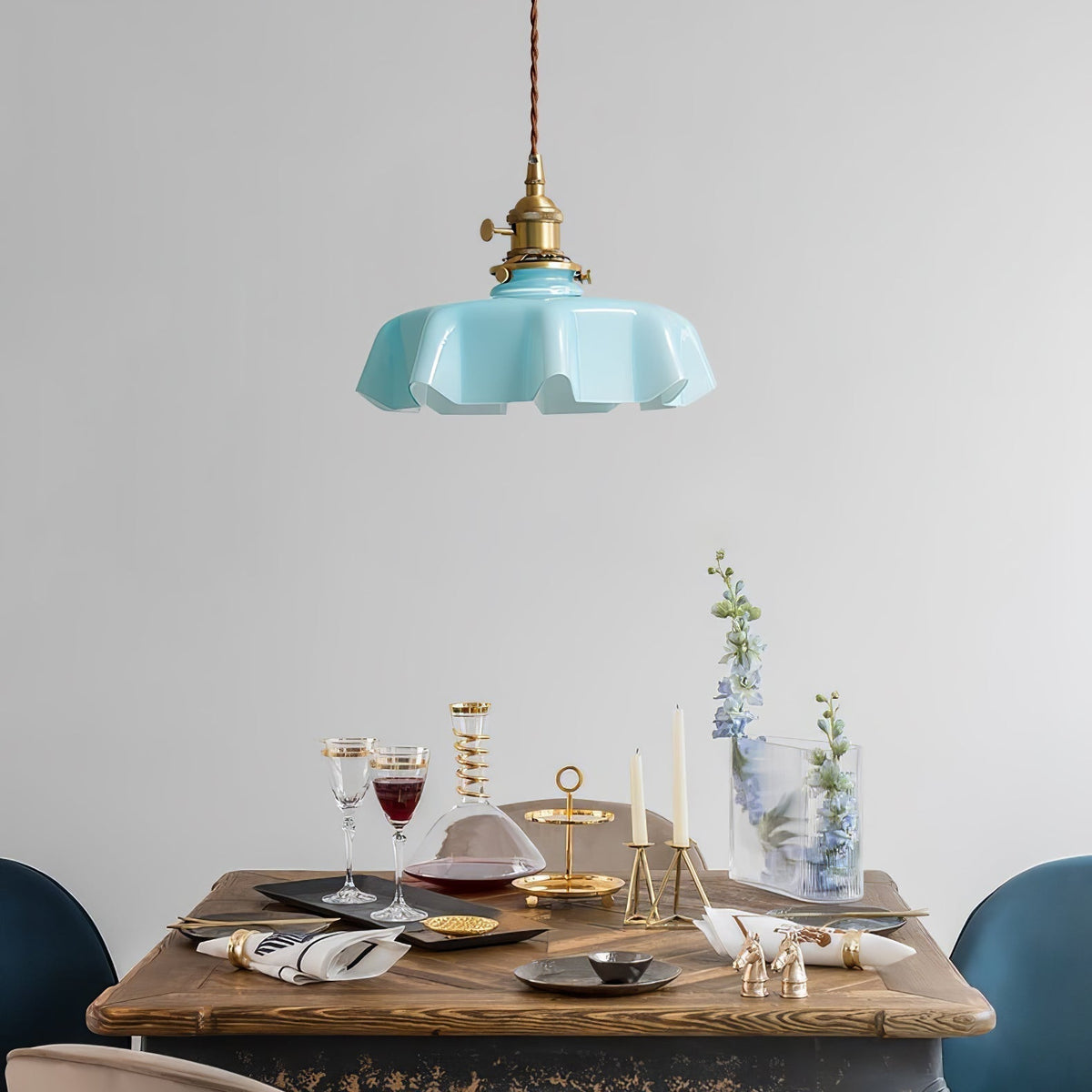 Pendant Pleated Ivory Lamp Farmhouse Charm With