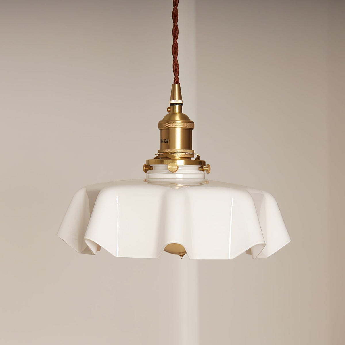 Pendant Pleated Ivory Lamp Farmhouse Charm With