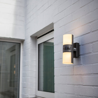 Black And White Cylindrical Outdoor Rotatable Wall Light IP65