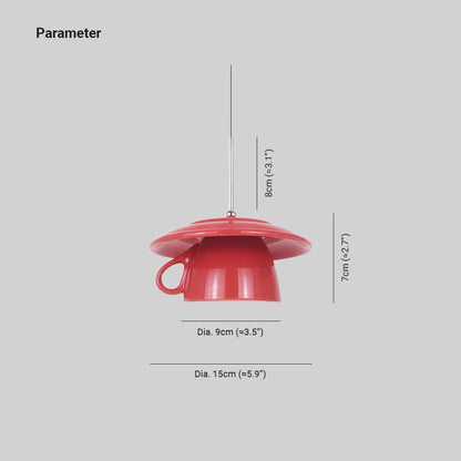 Pendant Light With Soft Ambient Lighting Ceramic Cup