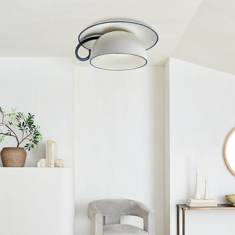 Ceiling Light For Bedroom And Living Room Flush Mount Ceramic Cup