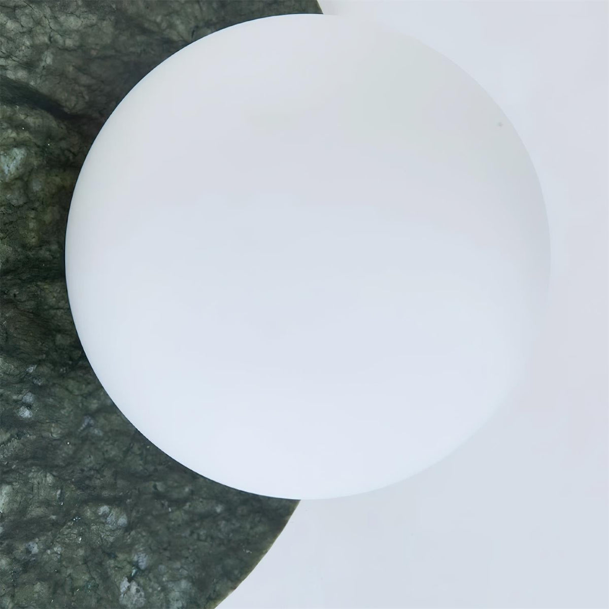 Frosted Glass Wall Light With Green Marble Globe