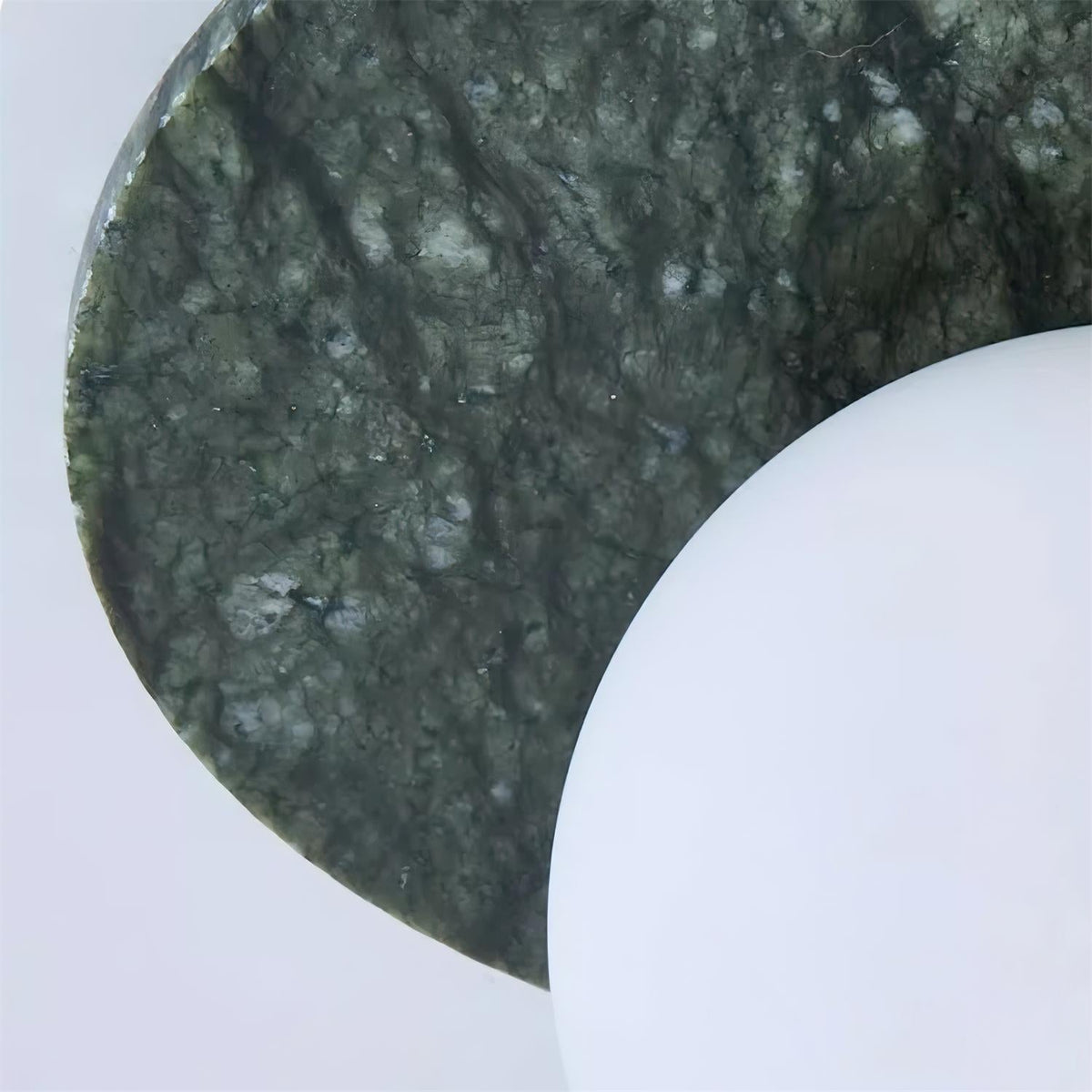 Frosted Glass Wall Light With Green Marble Globe