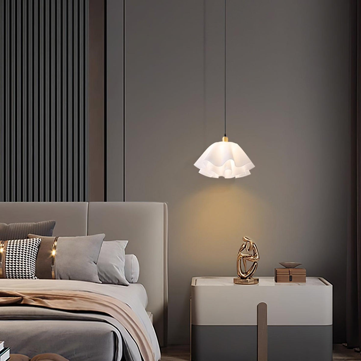 Warm Ambient Glow Pendant Light Petal
