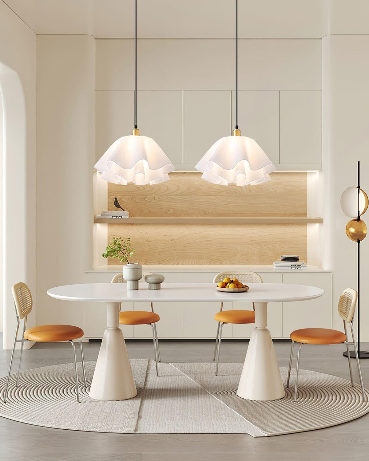 Warm Ambient Glow Pendant Light Petal