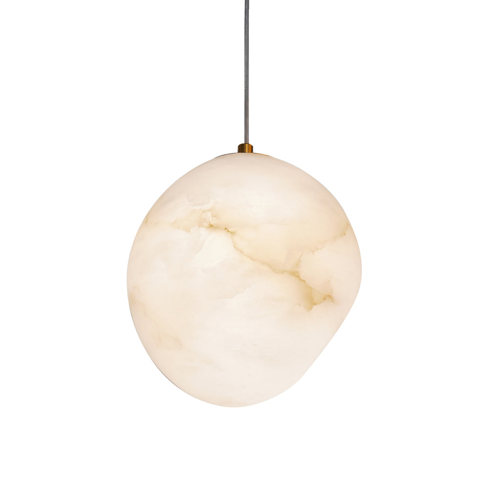 Pendant Lamp for Elegant Ambience in Goose Alabaster Brass