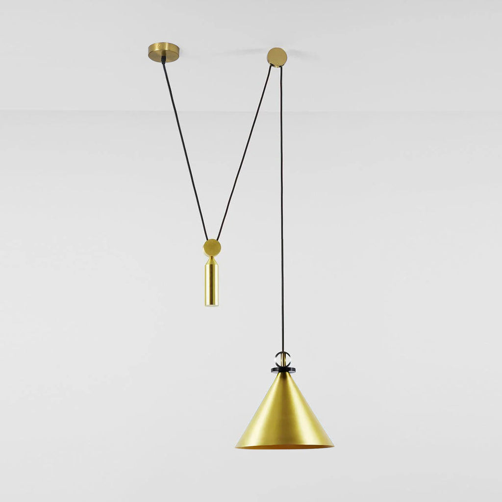 Adjustable Height Geometric Pendant Light