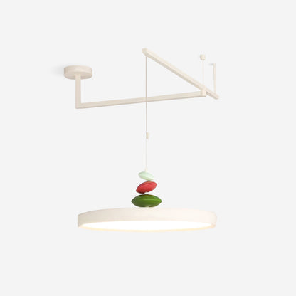 Modern Decor Metal Pendant Lamp With Round Acrylic Shade
