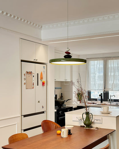 Modern Decor Metal Pendant Lamp With Round Acrylic Shade