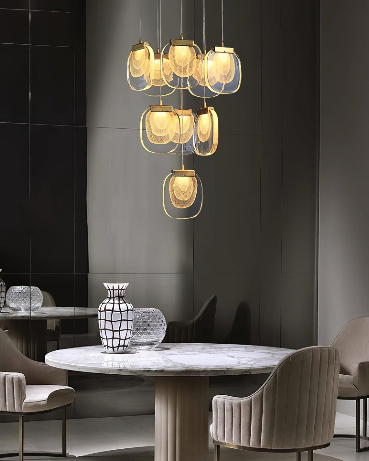 Staircase Ambience Enhanced For Glass Pendant Light