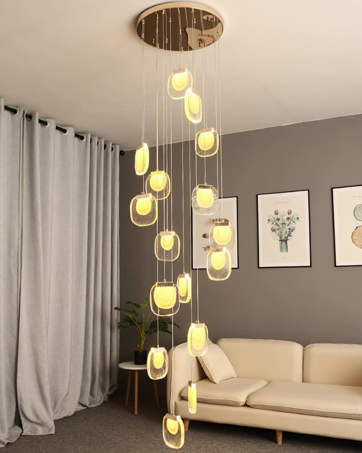 Staircase Ambience Enhanced For Glass Pendant Light