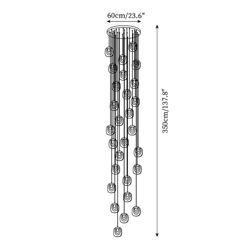 Staircase Ambience Enhanced For Glass Pendant Light