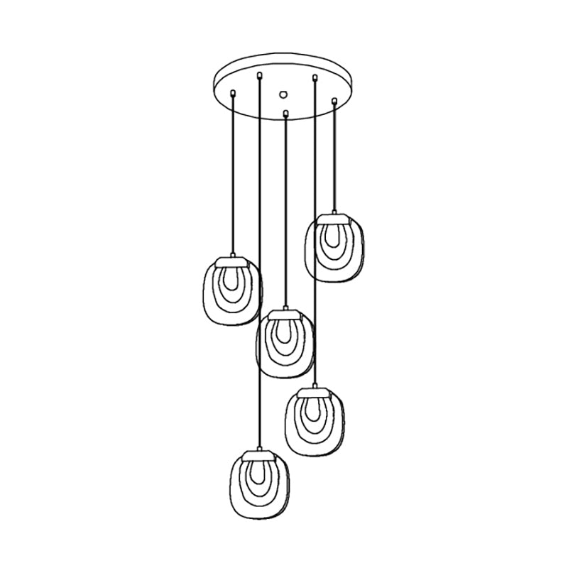 Staircase Ambience Enhanced For Glass Pendant Light