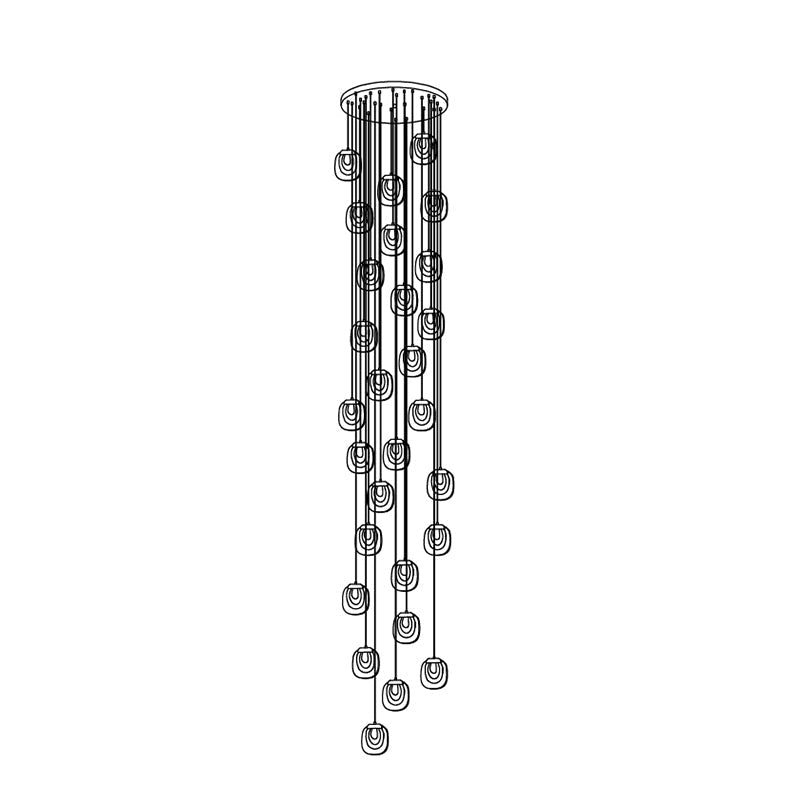 Staircase Ambience Enhanced For Glass Pendant Light