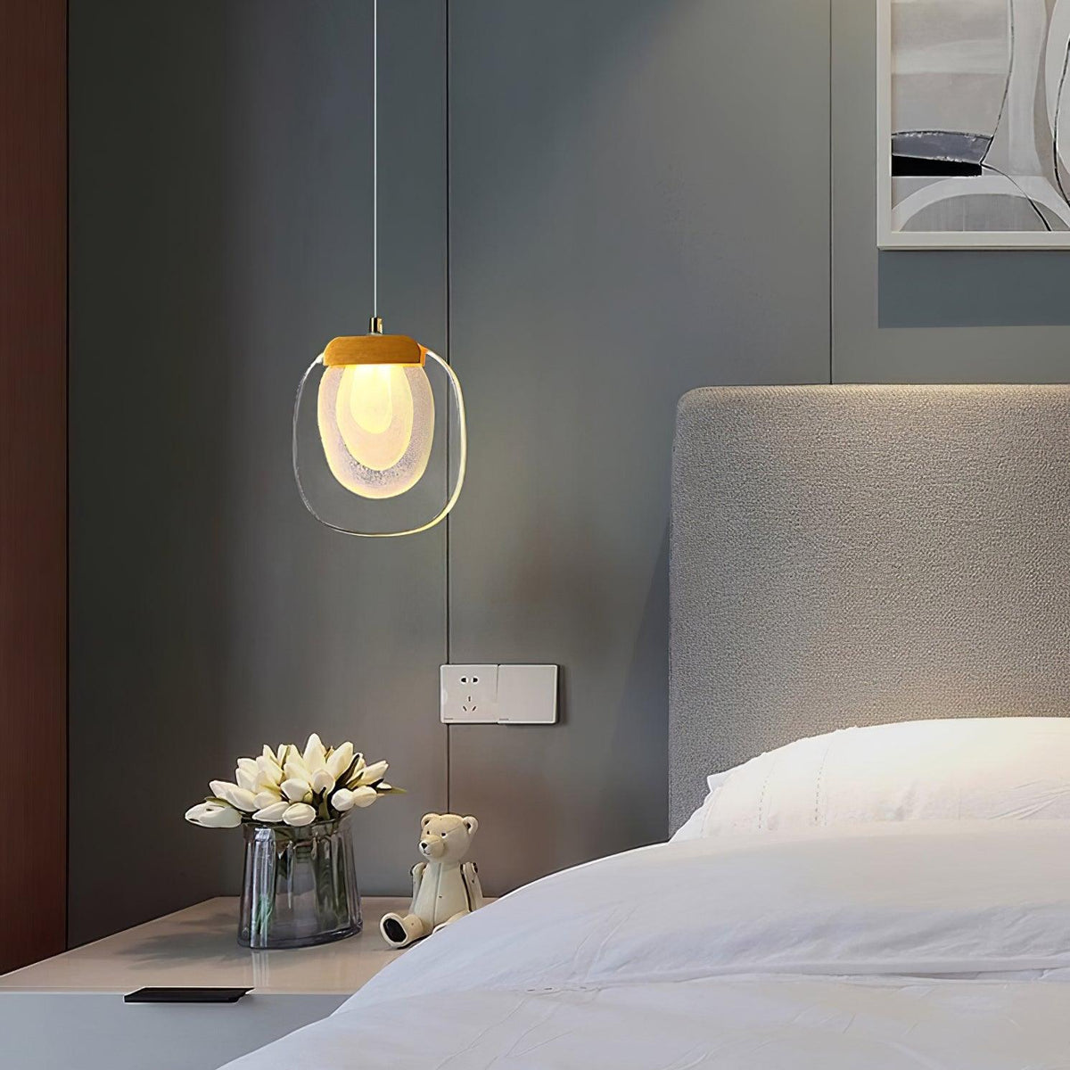 Staircase Ambience Enhanced For Glass Pendant Light
