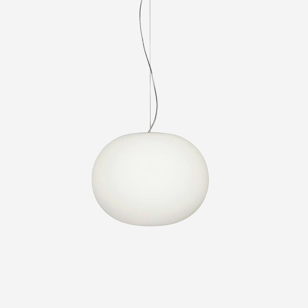 Ambient Illumination Pendant Light in White Glass Globe