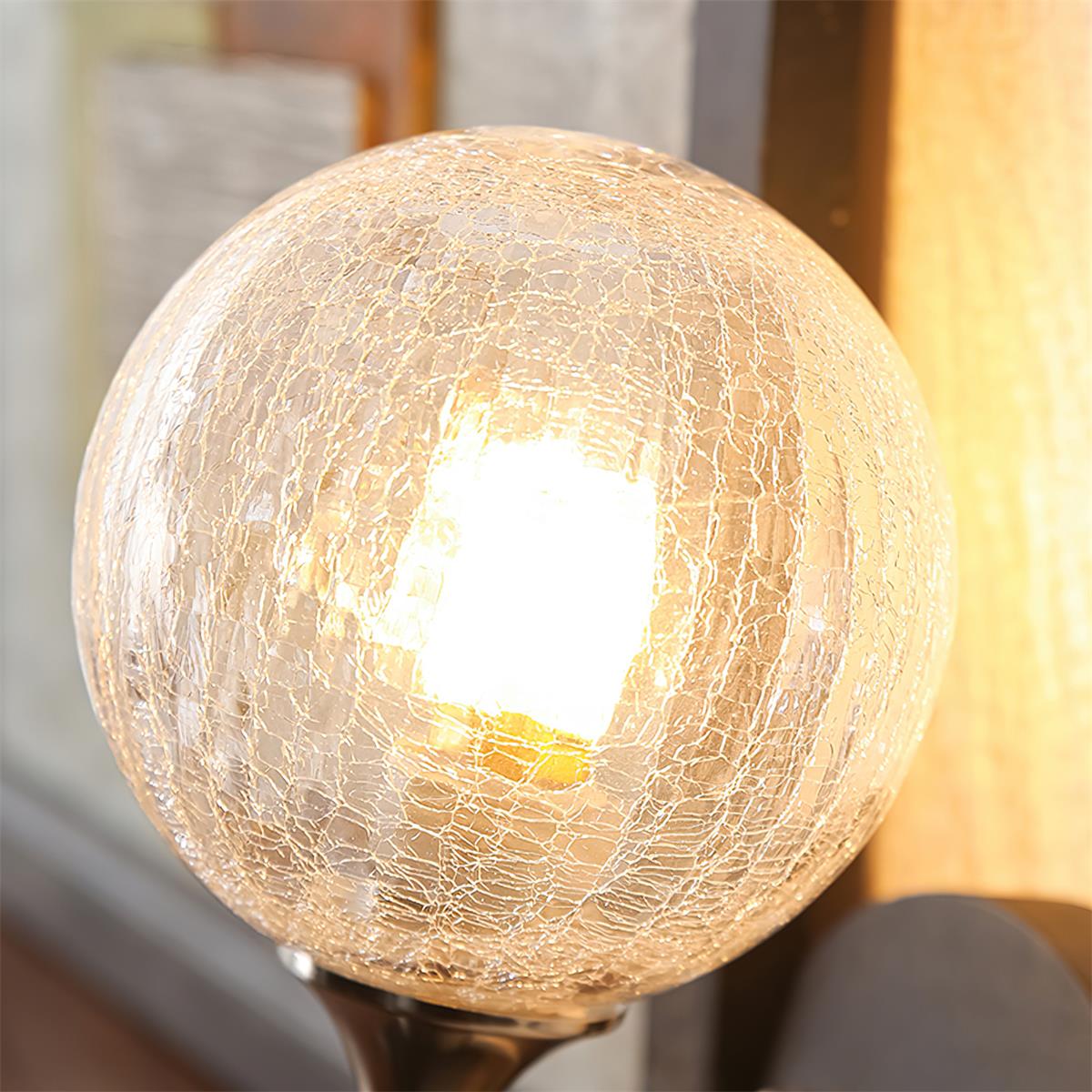 Hardwired Dimmable Wood Body Vintage Frosted Glass Wall Lamp