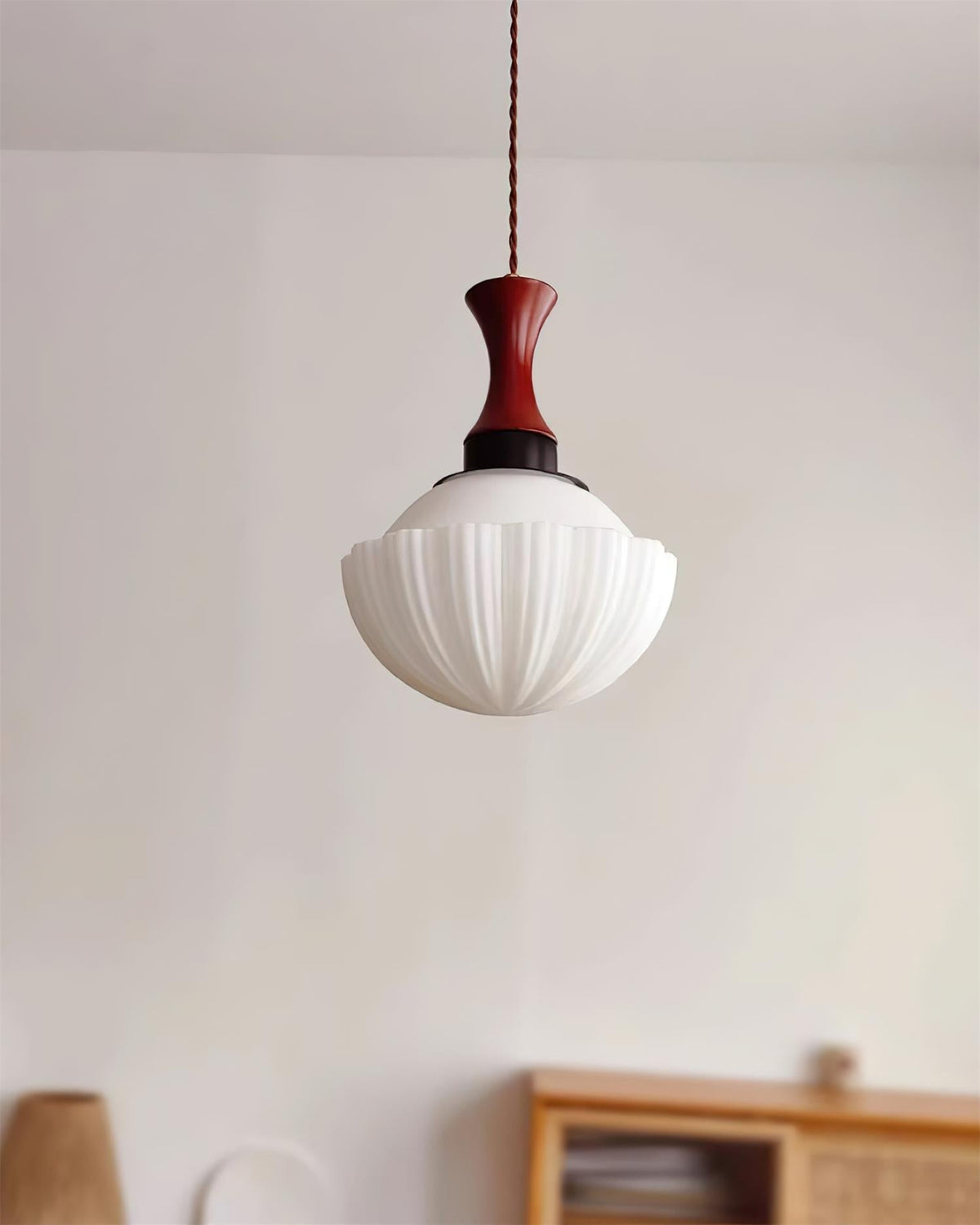 Glass Pendant Light With Dimmer Compatibility Walnut