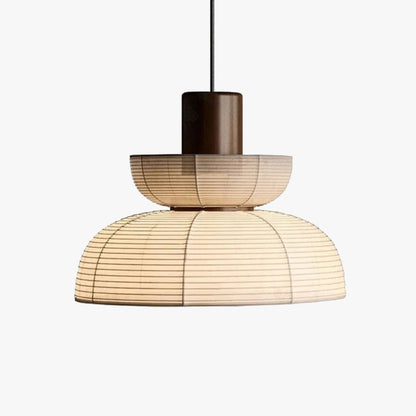 Pendant Light With Ambient Glow And Paper Fabric