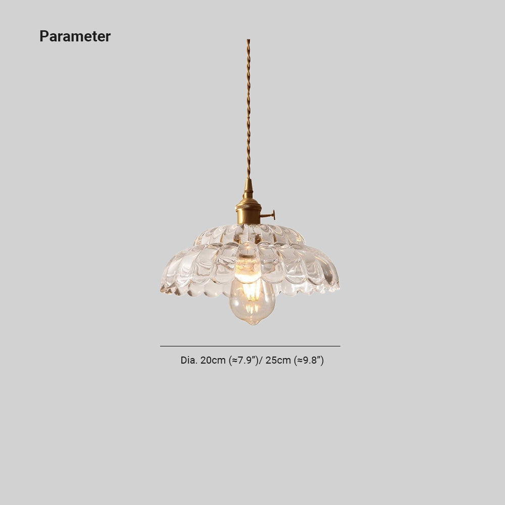 Subtle Ambient Glow Clear Glass Vintage Pendant Light