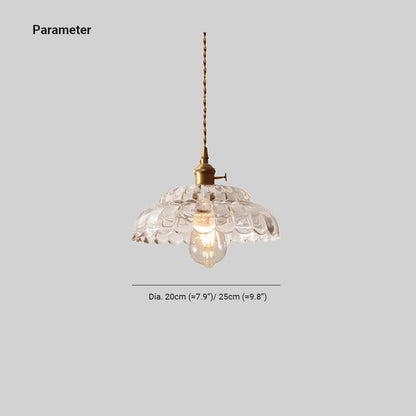 Subtle Ambient Glow Clear Glass Vintage Pendant Light