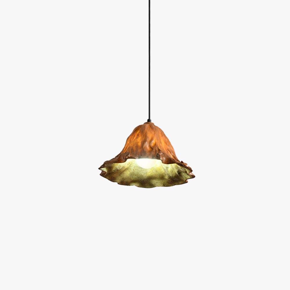 Resin Lotus Leaf Design Pendant Light For Living Room